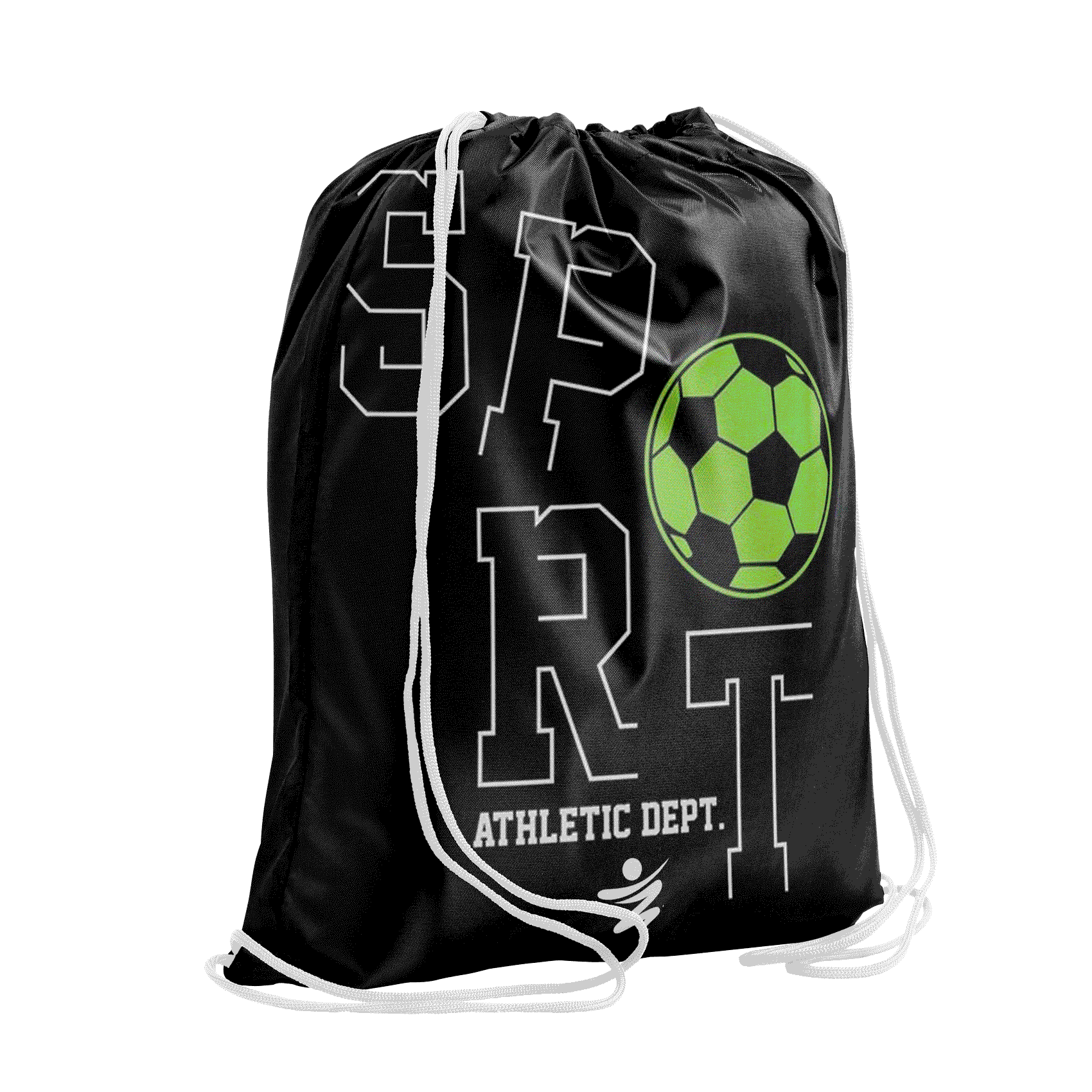 Image of Промо-рюкзак в черно-зеленом футбольном стиле